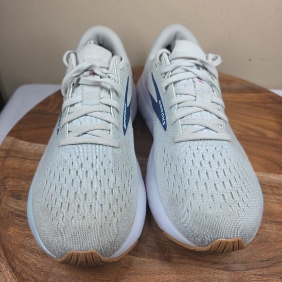 Brooks Ghost 16 White Estate Blue Womens Gray Size 8.5 Running Shoes 1204071B175 - Picture 3 of 13